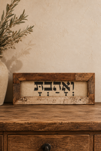 מסגרת עץ ממוחזר - ואהבת
