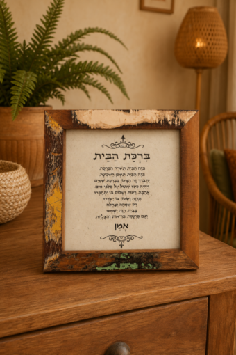 מסגרת עץ- ברכת הבית  18x18